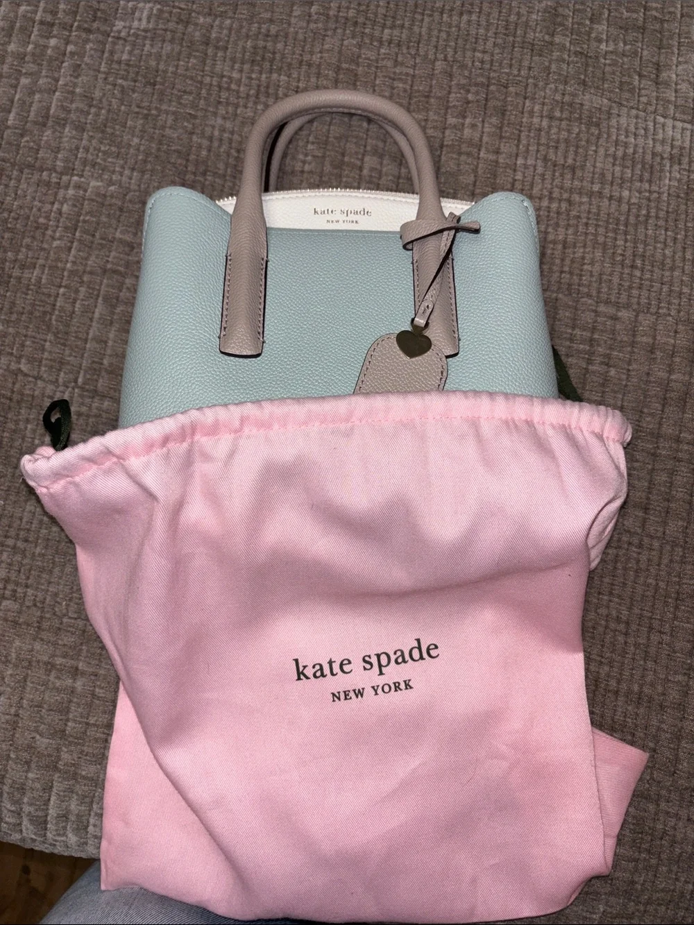 kate spade Light Blue & Blush Mini Satchel